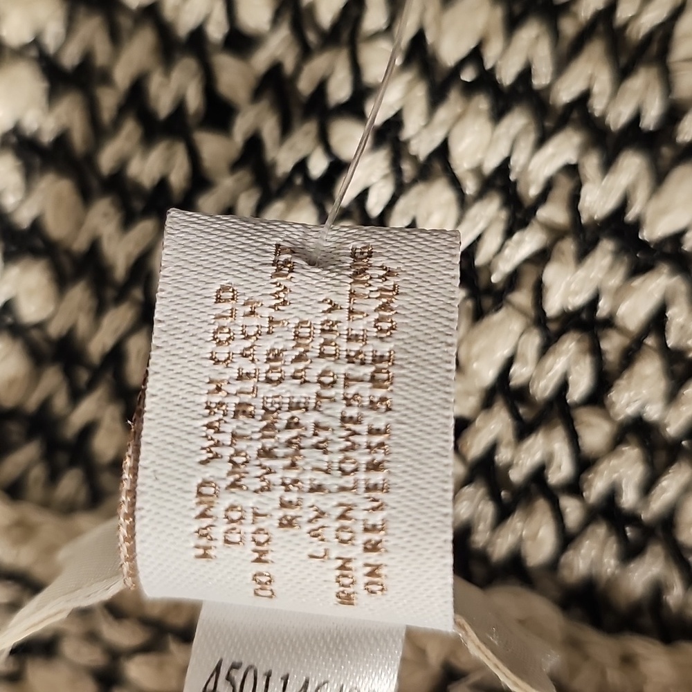 NWT Chico's Womens Black Off White Textured Knit Sleeveless Scoop Neck Sweater - Picture 6 of 6